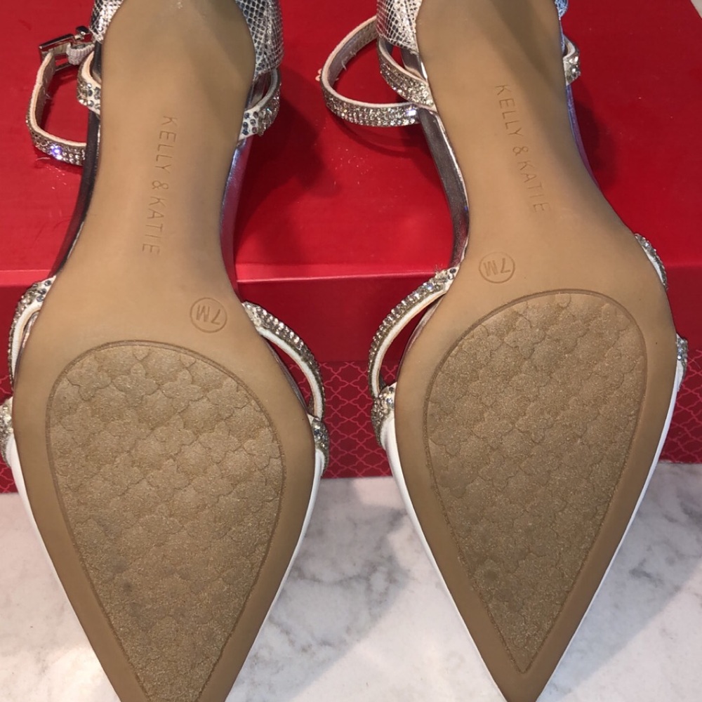 Kelly & Katie ZADIE white/silver heels (wedding/bridal shoes) - Picture 5 of 5